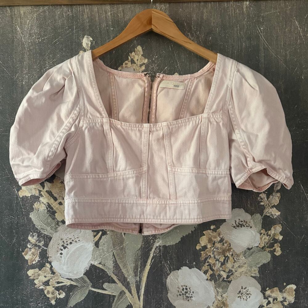 Ulla Johnson Renee Denim Corset Top Sweetbriar Size‎ 4 - Picture 9 of 13